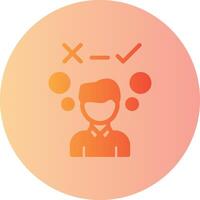 Decision Gradient Circle Icon vector