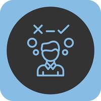 Decision Linear Round Icon vector