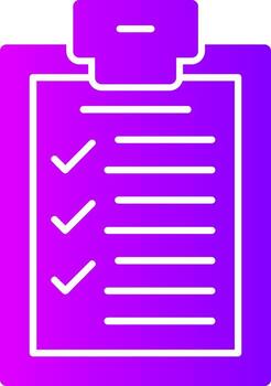 Checklist Solid Multi Gradient Icon vector