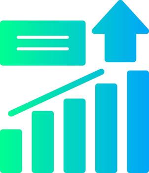 Growth Solid Multi Gradient Icon vector