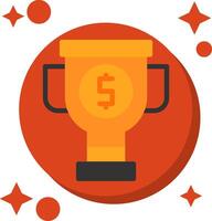 Trophy Tailed Color Icon vector