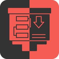 Planning Red Inverse Icon vector