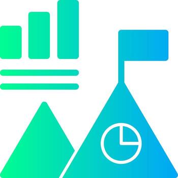 Milestone Solid Multi Gradient Icon vector