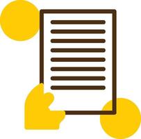 Handover Yellow Lieanr Circle Icon vector