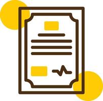 Agreement Yellow Lieanr Circle Icon vector