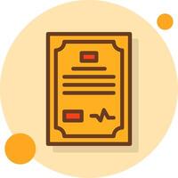 Agreement Filled Shadow Cirlce Icon vector
