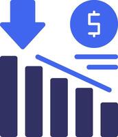 Loss Solid Two Color Icon vector