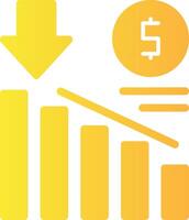 Loss Solid Multi Gradient Icon vector