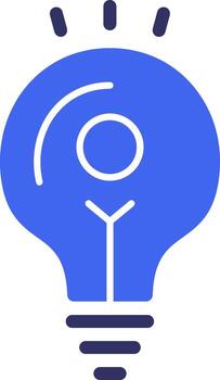 Light Bulb Solid Two Color Icon vector