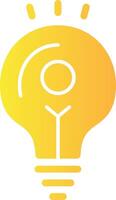 Light Bulb Solid Multi Gradient Icon vector