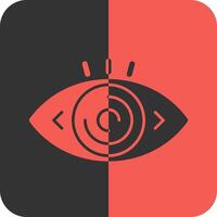 Vision Red Inverse Icon vector