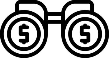 Binoculars Line Icon vector