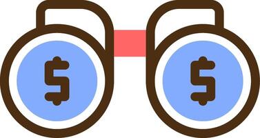 Binoculars Color Filled Icon vector