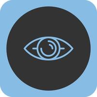 Eye Linear Round Icon vector