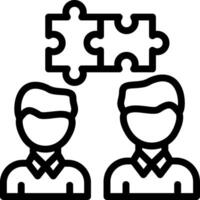 Team Building Line Icon vector