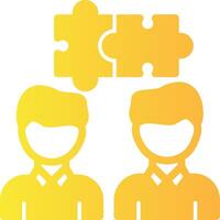 Team Building Solid Multi Gradient Icon vector