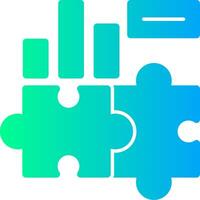 Puzzle Solid Multi Gradient Icon vector