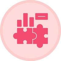 Puzzle Multicolor Circle Icon vector