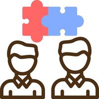 Team Building Color Filled Icon vector