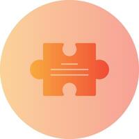 Puzzle Piece Gradient Circle Icon vector
