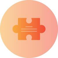 Puzzle Piece Gradient Circle Icon vector