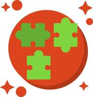 Jigsaw Tailed Color Icon vector