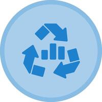 Recycling Arrows Multicolor Circle Icon vector