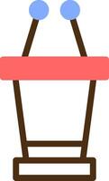 Speaker Podium Color Filled Icon vector