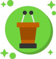 Speaker Podium Tailed Color Icon vector