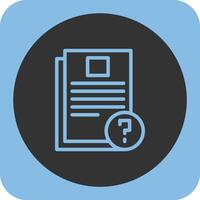 Questionnaire Linear Round Icon vector