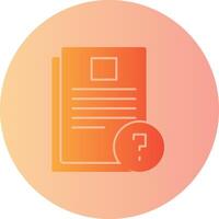 Questionnaire Gradient Circle Icon vector