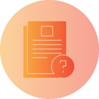 Questionnaire Gradient Circle Icon vector