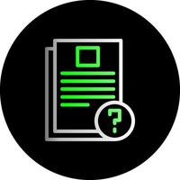 Questionnaire Dual Gradient Circle Icon vector