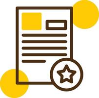 Feedback Yellow Lieanr Circle Icon vector