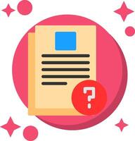 Questionnaire Tailed Color Icon vector