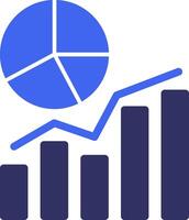 Chart Solid Two Color Icon vector