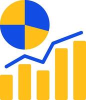 Chart Flat Two color Icon vector