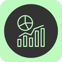 Chart Linear Round Icon vector