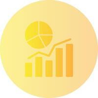 Chart Gradient Circle Icon vector