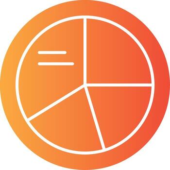 tarta gráfico sólido multi degradado icono vector