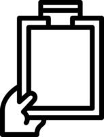 Hand Clipboard Line Icon vector