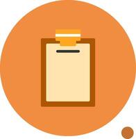 Clipboard Flat Shadow Icon vector