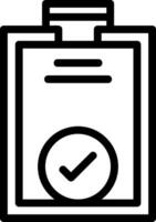 Clipboard with Tick Line Icon vector