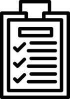 Clipboard with Checklist Line Icon vector