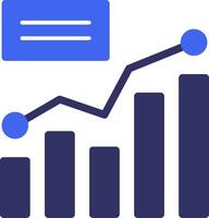 Bar Graph Solid Two Color Icon vector