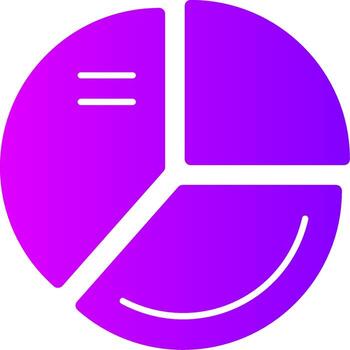 tarta grafico sólido multi degradado icono vector