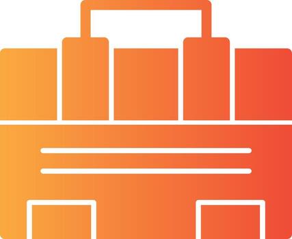 Business Briefcase Solid Multi Gradient Icon vector
