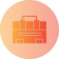 Business Briefcase Gradient Circle Icon vector