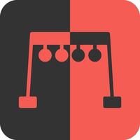 Monkey Bars Red Inverse Icon vector