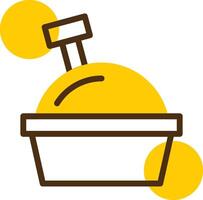 Sandbox Yellow Lieanr Circle Icon vector